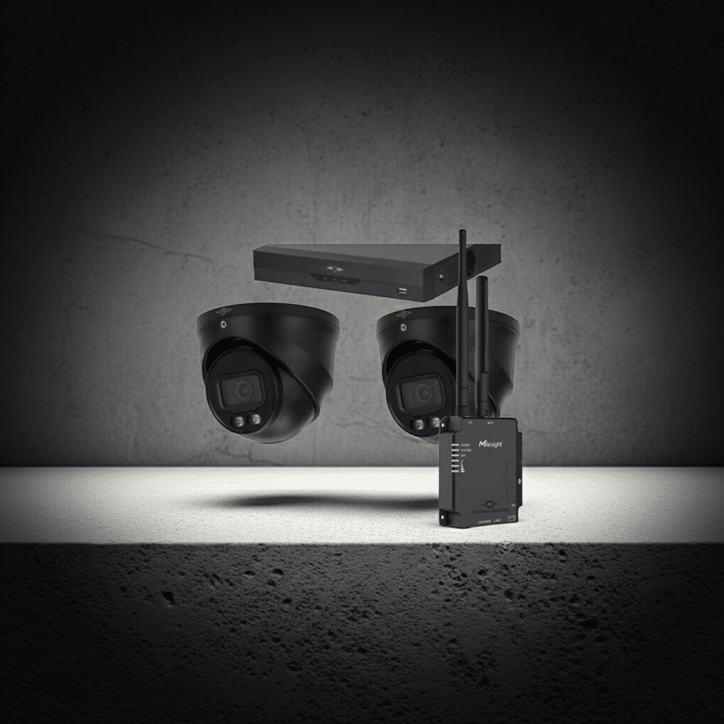 4MP / 4G Router - Full Night Color - AI IP Camera Met Nachtzicht Camerasysteem Plus - 2x Dome IP Camera